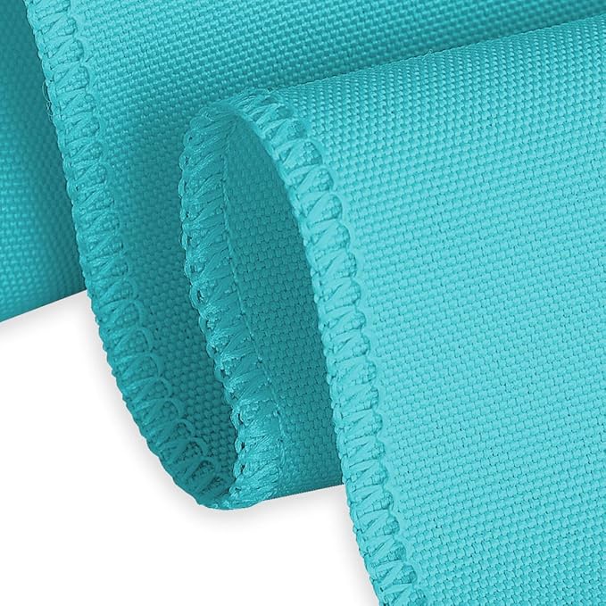 LTC LINENS 5 Pack 120 Inch Round Tablecloth Turquoise - Bulk for 60 Inch Round Table Floor Length - Washable, Wrinkle Resistant Polyester Fabric Cloth for Parties