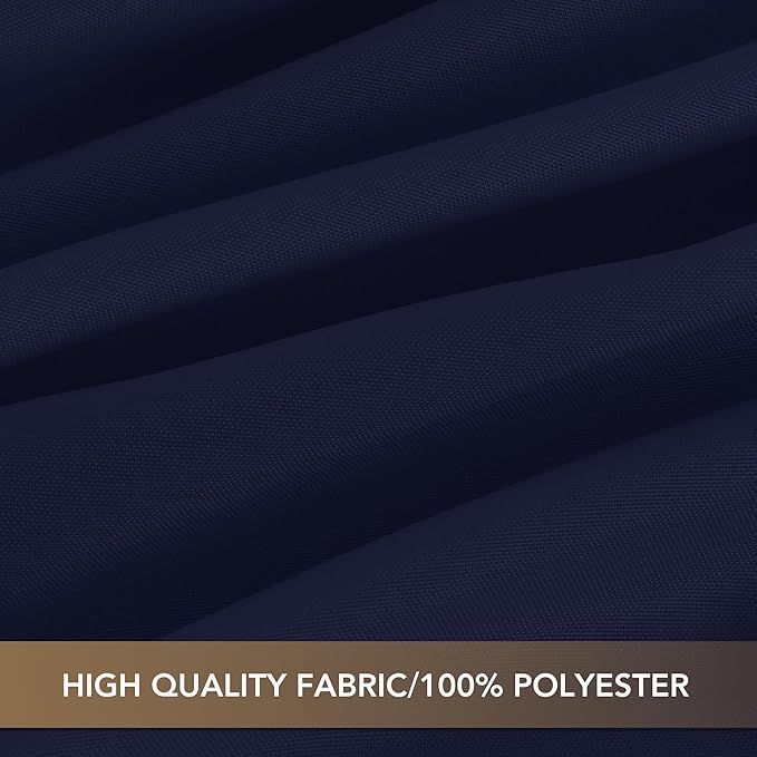 sancua Square Tablecloths 85x85 Inch, 2 Pack - Navy Blue Fabric Table Cloth for Square or Round Tables, Washable Polyester Table Cover for Outdoor Party, Birthday, Buffet, Resturant