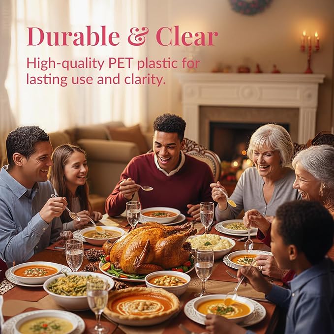 Disposable Spoons, 500 Count Clear Plastic, 6 Inch