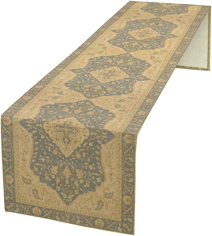Boho Table Runner,Vintage Geometric Traditional Textured Rustic Farmhouse Bohemia for Home Farmhouse Kitchen Table Dining Coffee Room Garden Party Wedding Decor 13x108in