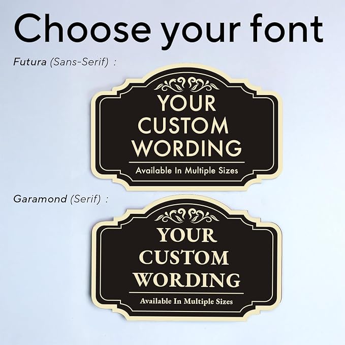 Custom Decorative Outdoor Metal Sign - Personalized Aluminum Driveway Sign, Waterproof, Made In USA - Design 2 Black Charcoal 30x24 In