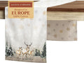 Maison d' Hermine Table Runner 100% Cotton Double Layer Table Runners 108 inches Long for Thanksgiving Christmas Decorations Home Kitchen Dining Party Wedding (Deer in The Woods, 14.5" x 108")