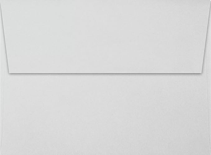 LUXPaper A7 Invitation Envelopes | Peel & Press | 5 1/4" x 7 1/4" | Gray | 80lb. Text | 100% Cotton | 250 Qty