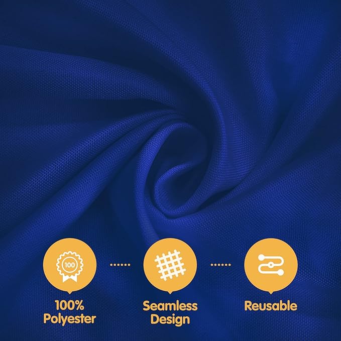 BRILLMAX 8 Pack Navy Blue Round Tablecloths 90 Inch - Circle Bulk Linen Polyester Fabric Washable Table Cloth Cover for Wedding Reception Banquet Birthday Party Buffet Restaurant