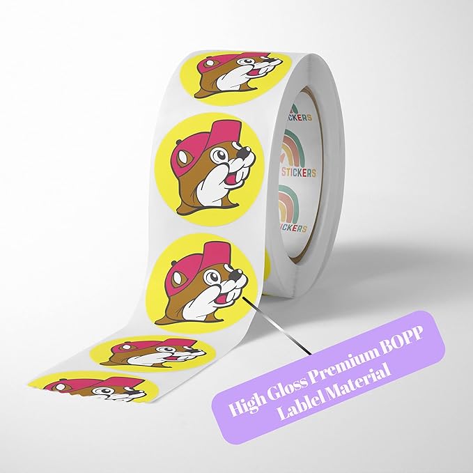 150 Custom Circle/Square BOPP Roll Labels- Personalized Stickers for Business Logo, Party, Wedding Favor, Baby Shower-Any Design Text + Image, Matte/Gloss Finish (1.5 Inch Square)