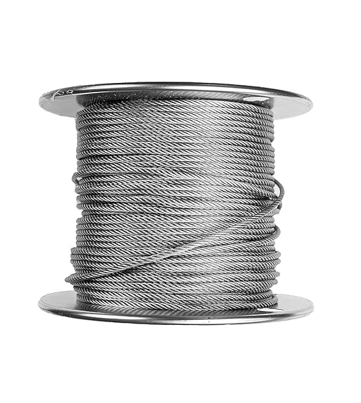 Laureola 1/8" 7x19 Stainless Steel Aircraft Wire Rope 304 Grade (600ft)