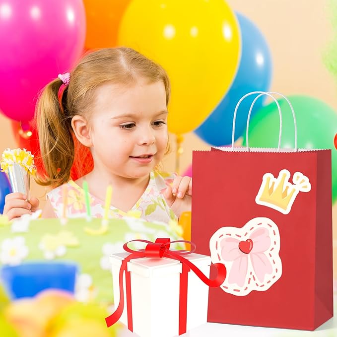 Red Paper Gift Bags, 10 x 5 x 13 Inch, Pack of 100 Solid Color