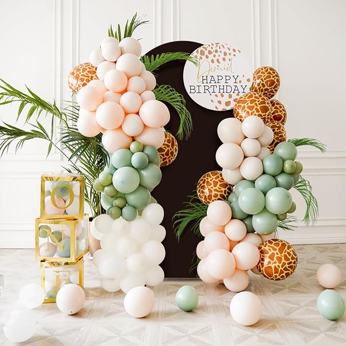 LEBENGURU Upgraded 5FT Wedding Arch Cover, Brown Spandex Fitted Arch Backdrop Cover, Round Top Chiara Stand Covers for Birthday Party Baby Shower Banquet Balloon Décor