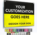 SPEEDYORDERS Custom Outdoor Metal Signs, Personalized Aluminum Signs, Customized Safety Signs, Metal Business Signs, Waterproof Outdoor Business Signs, White Aluminum (Black & Yellow, 12x8 In)