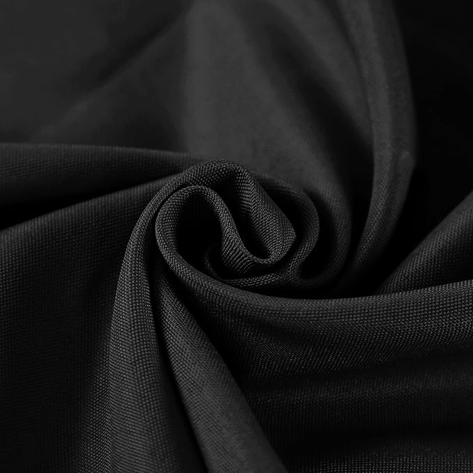 Tablecloths Waterproof Polyester, Black, Rectangle and Round Sizes