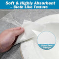 Disposable Napkins: 600 Count White Linen-Feel Paper Hand Towels, 1-Ply