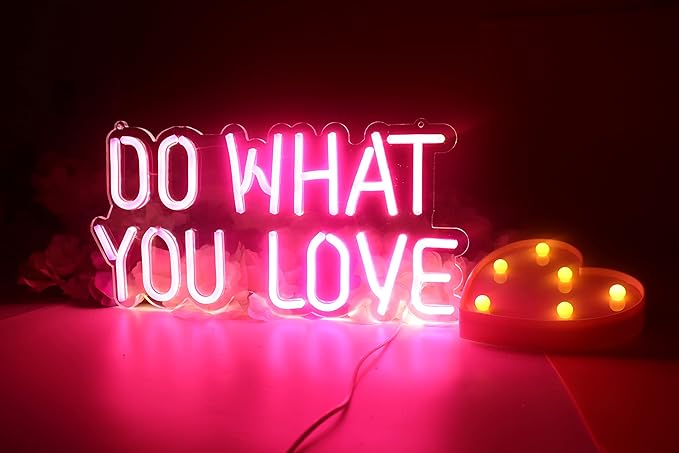 Lighted Neon Sign Wall Light, USB Powered Acrylic LED Decor, 15.6 Inch