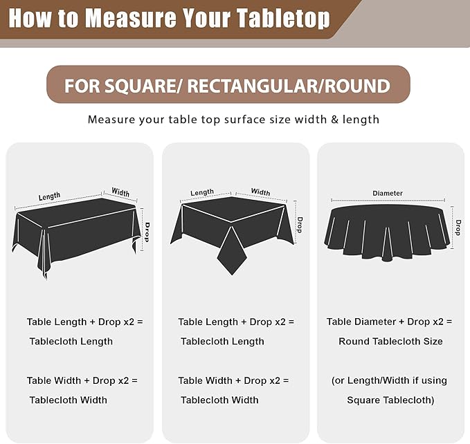 Tablecloths 6-Pack in Ivory, Round Polyester, 90 x 90 Inch