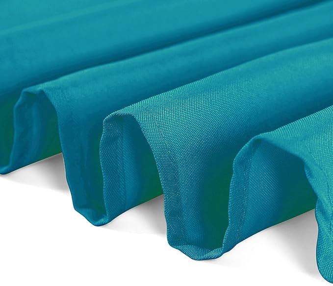 Rectangle Tablecloth 60x120 inch Washable Polyester Fabric Table Cloth for Wedding Party Dining Banquet Decoration（60x120, Caribbean Blue）
