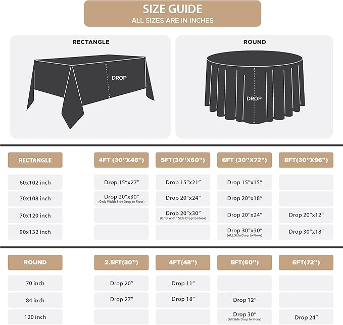 Fitable 8 Pack Rectangle Tablecloths: Stain Resistant Wrinkle Free Fabric Table Clothes, Washable Reusable Polyester Table Covers for Wedding Party Birthday Banquet Reception(White, 90x132 Inch)
