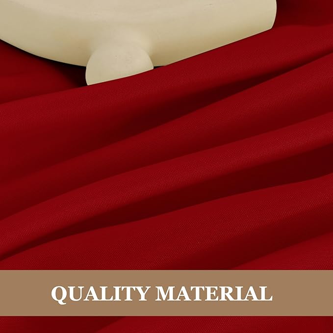 Tablecloths in Red Polyester, 120 x 70 Inch Rectangular