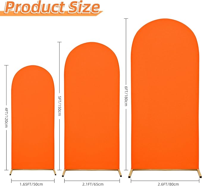 Wedding Arch Cover 4FT 5FT 6FT Arch Backdrop Cover Spandex Fitted Arch Cover for Round Top Chiara Backdrop Stand Covers for Wedding Birthday Party Baby Shower Banquet Ceremony Decoration