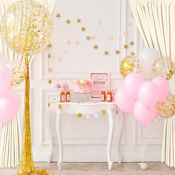 DWCN 10x8 FT Champagne Backdrop Curtains for Parties, Photography Backdrop Drapes with Rod Pockets for Wedding Decorations Stage Birthday Family Gatherings, 2 Panels 5ft x 8ft