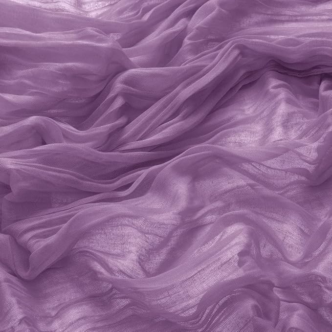 MLMW 4 Pack Fall Table Runner Purple Cheesecloth Boho Rustic Sheer Cheese Cloth Table Runner 160 inch 13.3ft for Halloween Wedding Party Baby Bridal Shower Birthday