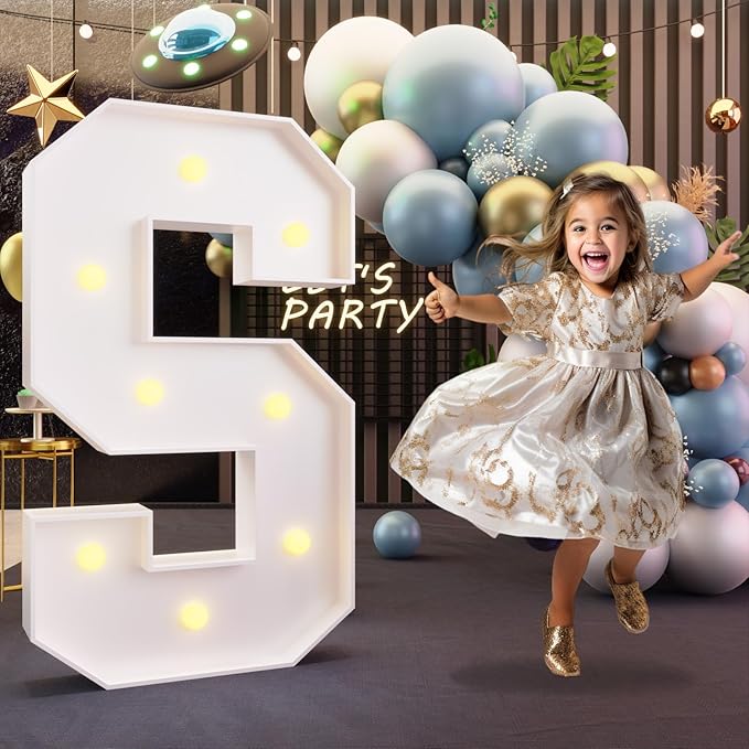 Party Supplies Light Up Marquee Letters, 3 Ft Foam Board Set