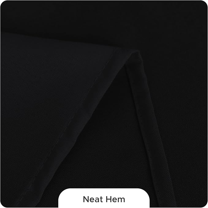 Fitable 8 Pack Table Cloth Rectangle Table: Stain and Wrinkle Resistant Tablecloth Rectangular, Washable Polyester Tablecloths for Wedding Party Dining Banquet Event Catering(Black, 70x120 Inch)