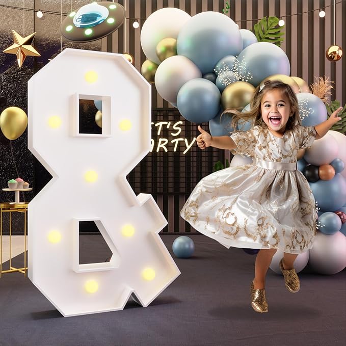 Party Supplies 3 Ft Light Up Marquee Letters and Numbers with Bulb String