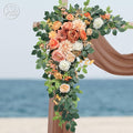 Artificial Flowers for Wedding Arch, Foam and Silk, With Sheer Drape