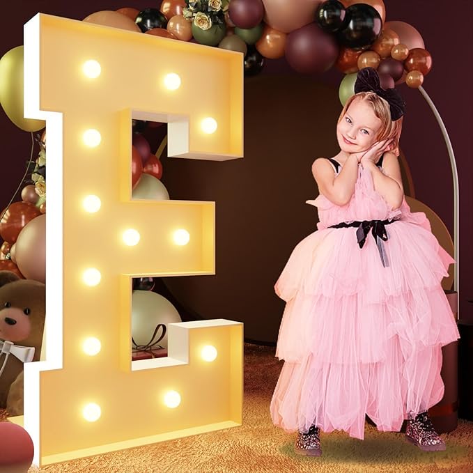 Event Party Supplies, 4 FT Light Up Marquee Letters, Large Foam Board Set