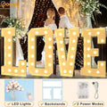 Decorations: 4 FT Mosaic Letter O with Warm or Cool White LED Lights