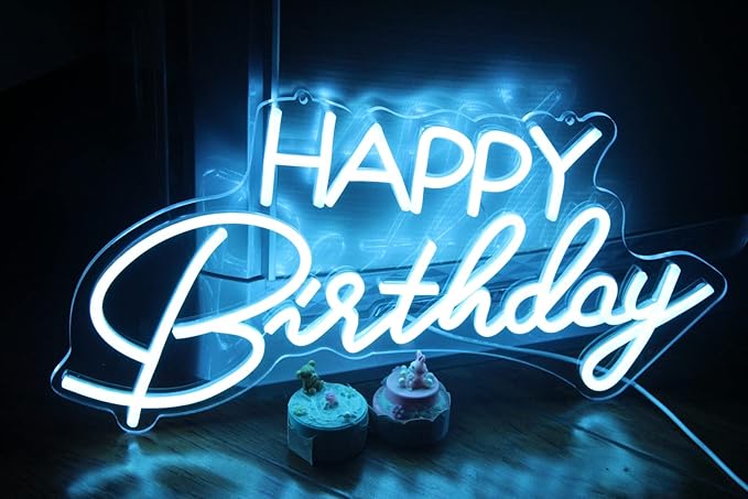 Lighted Neon Sign Night Light, USB-Powered LED Wall Decor, 16.1 x 11 Inch