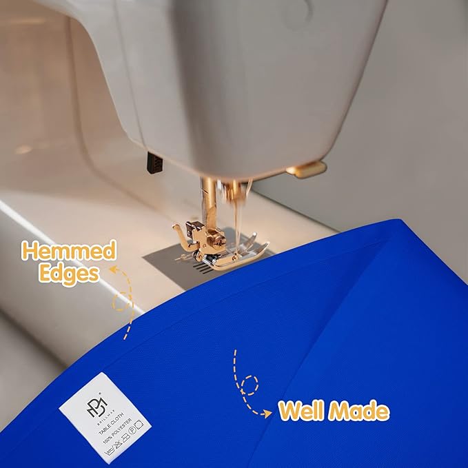 BRILLMAX 6 Pack Royal Blue Round Tablecloths 108 Inch - Circle Bulk Linen Polyester Fabric Washable Table Cloth Cover for Wedding Reception Banquet Birthday Party Buffet Restaurant