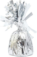 Balloon Weights, 15 Pack Silver Fringed Mylar Balloon Holders with Hook