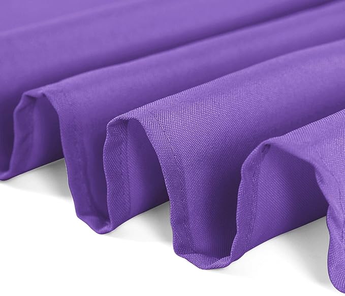 90 inch Round Tablecloth Washable Polyester Table Cloth Decorative Table Cover for Wedding Party Dining Banquet（90 inch,Purple）