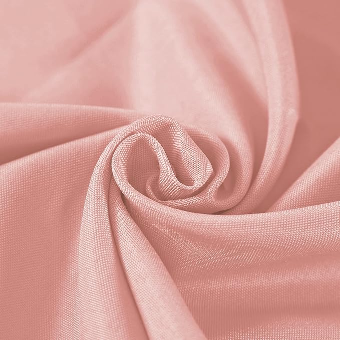 60 inch Round Tablecloth Washable Polyester Table Cloth Decorative Table Cover for Wedding Party Dining Banquet（60 inch,Dusty Pink）