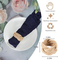 Napkin Rings Set of 48, Handmade Brown Jute Woven, Rustic Style