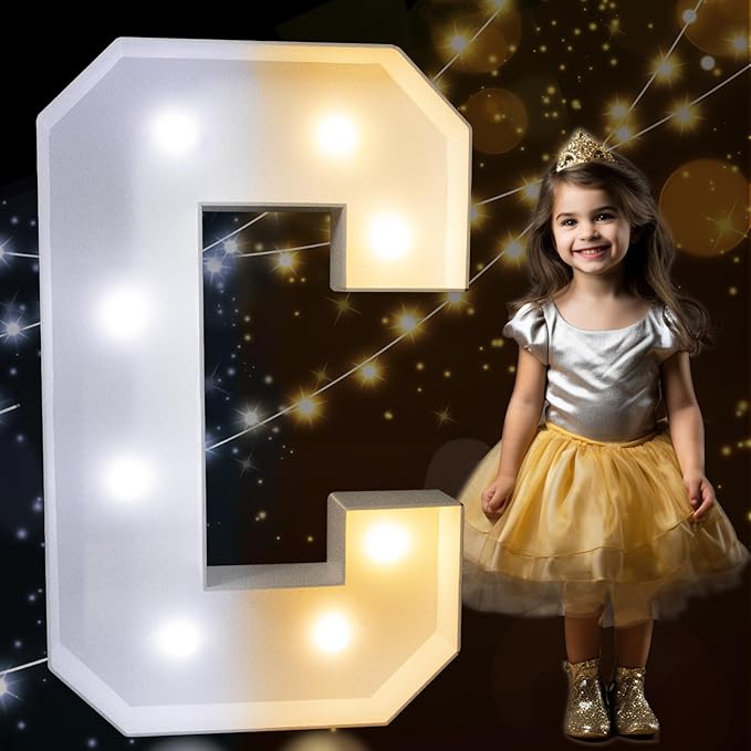 Light Up Marquee Foam Letter, 3-Foot, Warm and Cool White LEDs