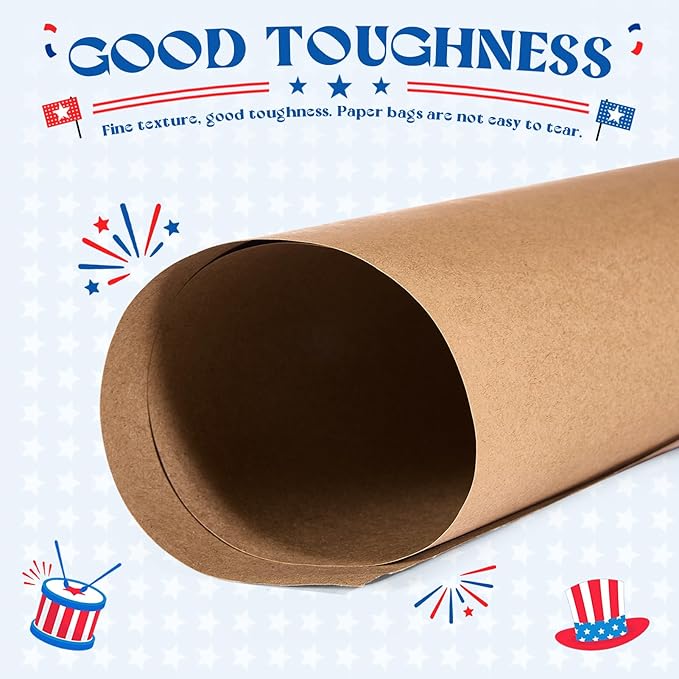Gift Bags, Brown Kraft Paper, 5.25 x 3.75 x 8 Inch, Pack of 300