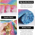 Backdrop Curtain, Rainbow Sequin Mesh, 2 x 8 FT, Pack of 2