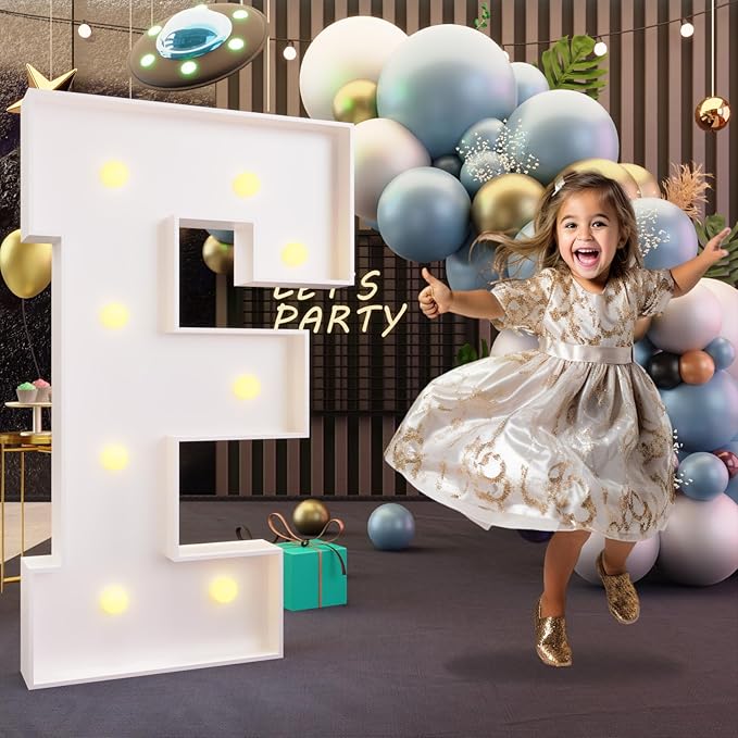 Party Supplies Light Up Marquee Letter F, 3 Ft Foam Board Sign