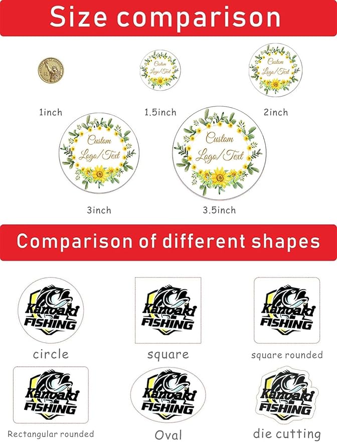 Custom Stickers for Weddings, Birthdays & Businesses - Personalized Labels with Your Logo - Waterproof, Fade and Heat Resistant - Pack of 100-1000 (Wreath O, 1.5 Inch)