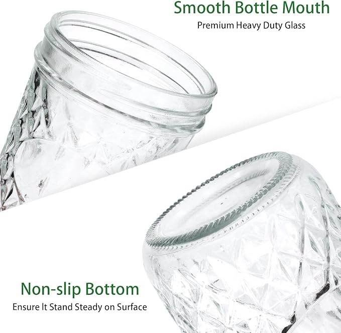 Wide Mouth Mason Jars 12Pack,Mason Jars 16 oz with Lids,Canning Jars with Metal Airtight Lids and Bands,Ideal for Jam, Water,Vegetative,Beans, Candy,Honey, Wedding Favors