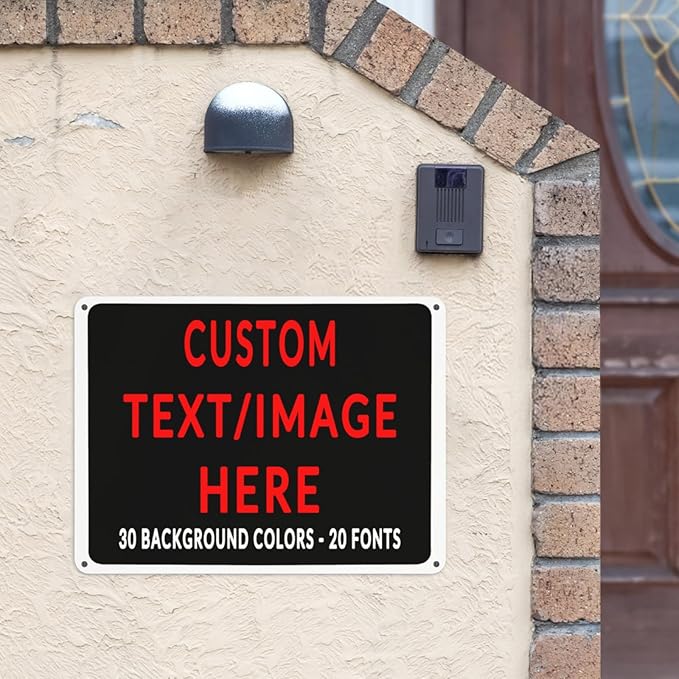 Custom Sign Personalized Custom Metal Sign, Customize For Office, Business, Workplace, Office, Home, Delivery Signs 12x18