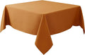 Biscaynebay Fall Tablecloth Textured Fabric Square Tablecloths 54x54 Inch, Bronze Thanksgiving Autumn Harvest Water Resistant Fabric Tablecloths for Kitchen, Dining, Wedding, Parties Machine Washable