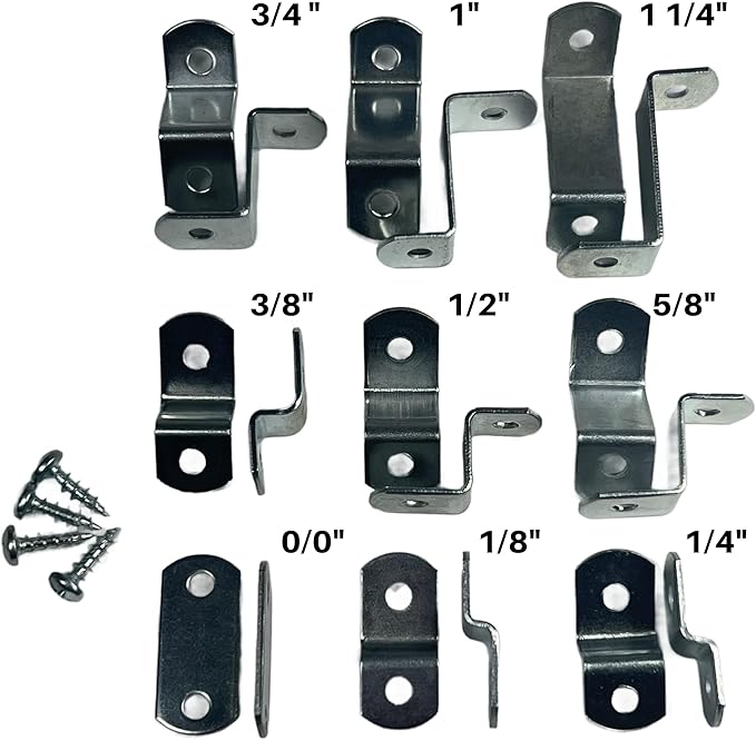 Canvas Clips for Picture Framing screws included 15 per pack ( Choose your offset size ) by E.H.C. (1/2" offset)