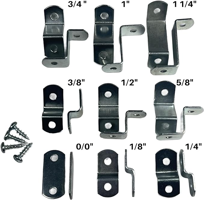 Canvas Clips for Picture Framing screws included 15 per pack ( Choose your offset size ) by E.H.C. (0/0 Flush)