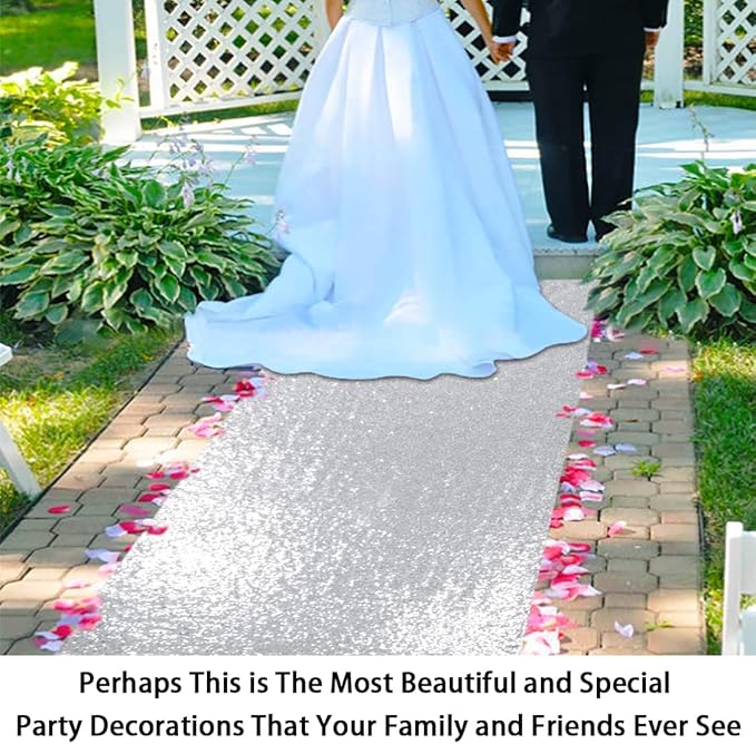Aisle Runner for Weddings, Sparkly 3MM Sequin Polypropylene