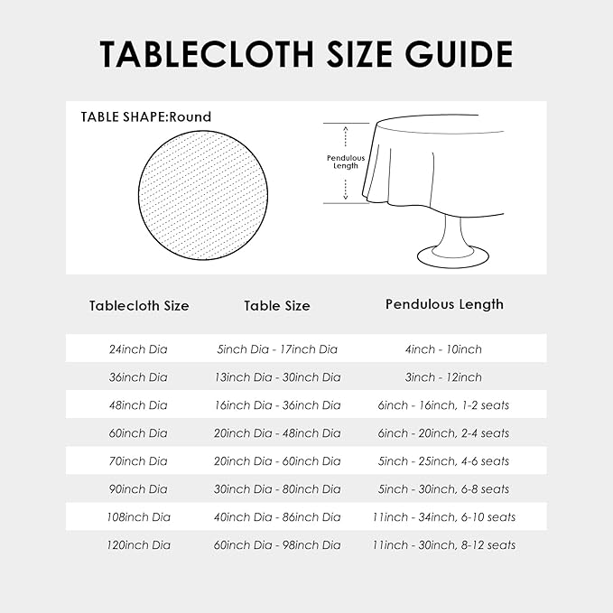 Small Round Light Blue Tablecloth 24 Inch Polyester Fabric Washable Table Cover Decorative Wrinkle Resistant Solid Color Table Cloth for Nightstand Party Wedding Camping