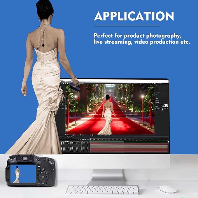 Royal Blue Backdrop, Photo Booth Portrait Photography Backdrops, Studio Blue Screen Backdrop for Photoshoot Streaming Video Shooting, Blue Photo Backdrop 5x7ft