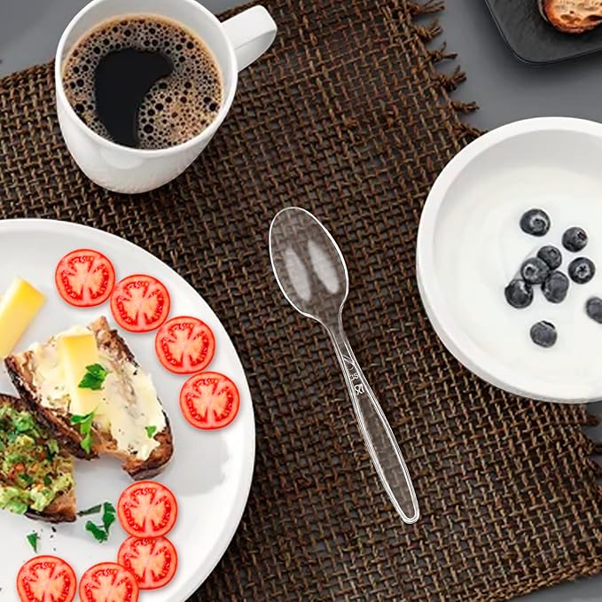 Heavy Duty Plastic Cutlery Set, 720 Pieces, Sapphire Silver Finish