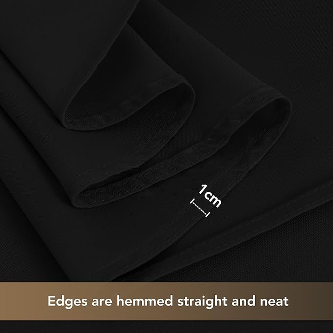 sancua Small Square Tablecloths 36x36 Inch - Black Table Cloth for Square or Round Tables, Washable Polyester Fabric Table Cover for Nightstand End Bedside Tables